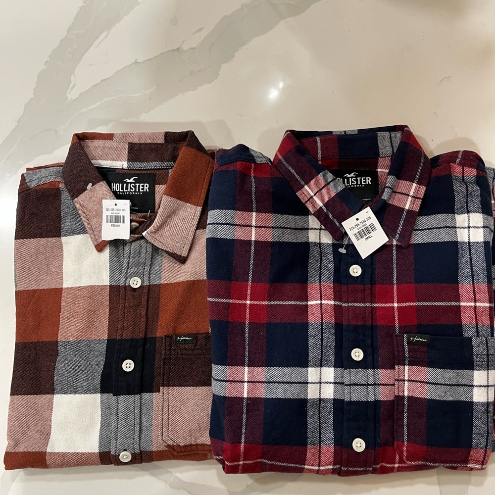 Two Hollister Casual Button Down Men’s Shirts (S and M)